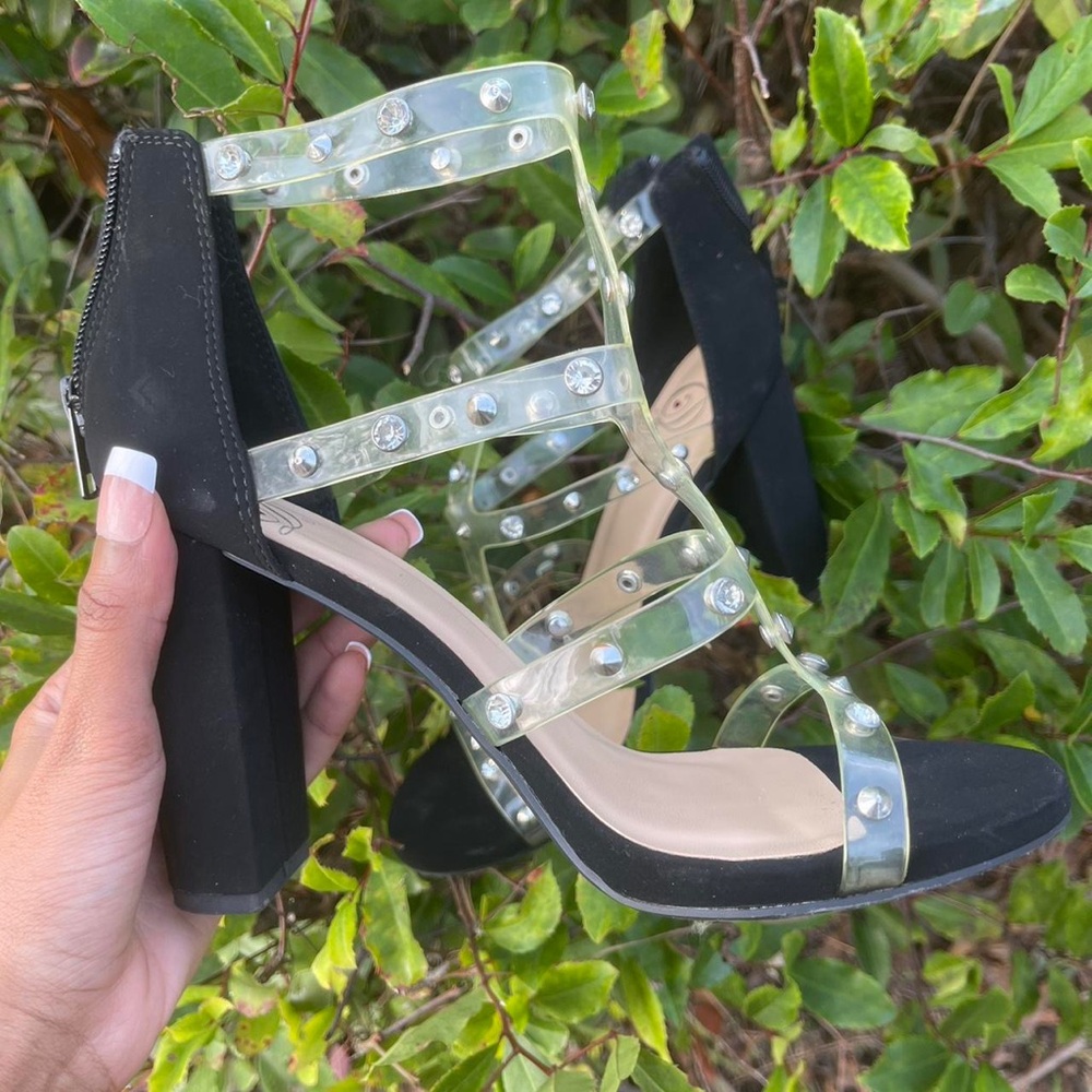 Black Studded Heels